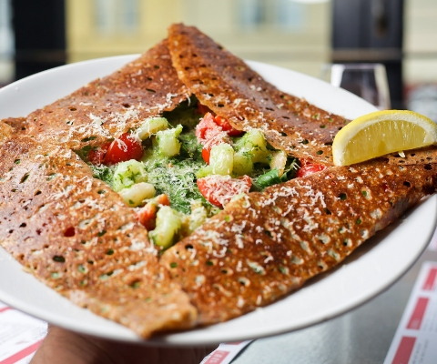 Prawn galette